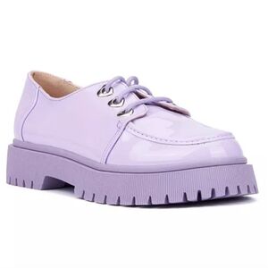 Oliva Miller Little Girls Lavender Shiny Oxford Size 5